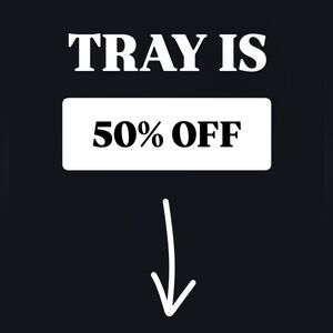 50% OFF items in tray